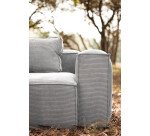 Cojín Blok de pana gruesa gris 50 x 60 cm