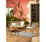 Samanta armchair in beige cord