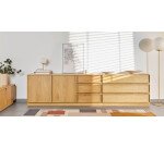 Lámpara de pie Mahala de acero y cristal glaseado