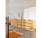 Lámpara de pie Mahala de acero y cristal glaseado