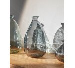 Jarrón Brenna de vidrio azul 100% reciclado 36 cm