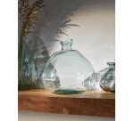 Jarrón Brenna grande de vidrio transparente 100% reciclado