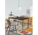 Lámpara de techo Mahala de acero y cristal glaseado