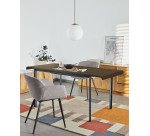 Lámpara de techo Mahala de acero y cristal glaseado