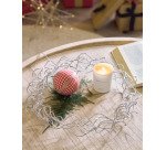 Nelsa illuminated wreath in silver coloured metal