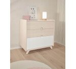 Lámpara de mesa Slat de algodón y madera de haya