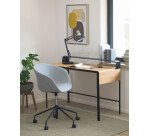 Chaise de bureau Yvette gris clair