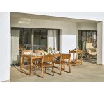 Table d'extérieur rectangle Emili - bois massif d'acacia - L 180 x P 90 cm