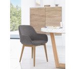 Eshe table lamp in ceramic with terracotta and white finish