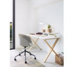 Chaise de bureau Yvette gris clair