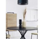 DE_Chaise Benilda beige, contreplaqué de chêne et acier finition noir