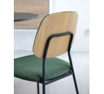 Chaise Benilda contreplaqué de chêne et acier