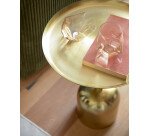 Table d'appoint ronde Adaluz en métal doré Ø 37 cm