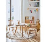 Dilcia kids stool in solid rubber wood 31 cm high