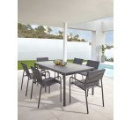 Chaise d'extérieur Zaltana - tissu - structure aluminium