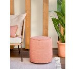 Puf redondo Isaura 100% PET terracota Ø 40 cm