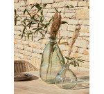 Jarrón Brenna de vidrio transparente 100% reciclado 36 cm