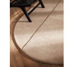 Alfombra ovalada Cosima de lana beige Ø 160 x 230 cm