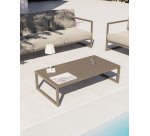 Table basse Comova 100 % pour extérieur aluminium 60 x 114 cm