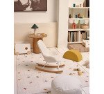 Lampe de table Valentine en marbre blanc et métal peint en vert