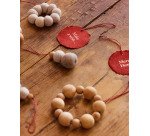 Lot de 2 décorations à suspendre Suze en feutrine et bois