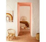 Tapis rond Tadea 100 % coton arc-en-ciel multicolore 100 cm