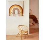 Tapis rond Tadea 100 % coton arc-en-ciel multicolore 100 cm