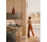 Peralta ceiling lamp in metal with a terractotta painted finish, Ø 15 cm