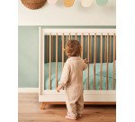 Cuna evolutiva Maralis de madera maciza de haya con acabado blanco 70 x 140 cm