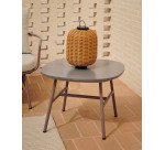 Mesa auxiliar Bramant de acero con acabado malva 60 x 60 cm