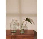 Brenna vase in 100% recycled transparent glass, 19 cm