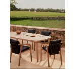 Chaise Malaret en bois d'eucalyptus massif et corde