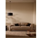 Pantalla para lámpara de techo Santana negro con difusor blanco Ø 40 cm