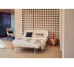 Aplique Aria de acero con acabado blanco