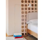 Aplique Aria de acero con acabado blanco