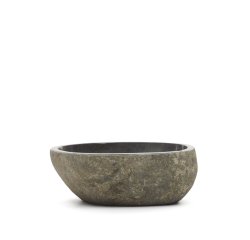 Lavabo encimera Tetsu de piedra Ø 40 cm