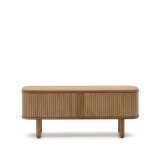 Mailen 2 door TV stand in ash veneer with a natural finish 120 x 50 cm