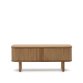 Mailen 2 door TV stand in ash veneer with a natural finish 120 x 50 cm