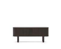 Mueble TV Mailen 2 puertas en chapa de fresno con acabado oscuro 120 x 50 cm