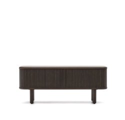 Mueble TV Mailen 2 puertas en chapa de fresno con acabado oscuro 120 x 50 cm