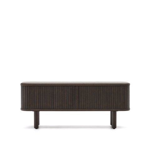 Mailen 2 door TV stand in ash veneer with a dark finish 120 x 50 cm