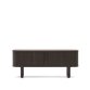 Mailen 2 door TV stand in ash veneer with a dark finish 120 x 50 cm