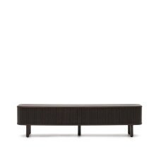 Mailen 2 door TV stand in ash veneer with a dark finish 200 x 50 cm