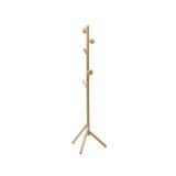 Nadue coat rack in solid beech wood with natural finish 170 cm