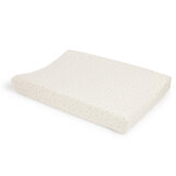 Housse matelas à langer Yamile coton bio GOTS beige et feuilles multicolores 50 x 70 cm