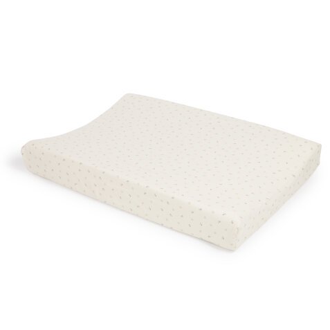 DE_Housse matelas à langer Yamile coton bio GOTS beige et feuilles multicolores 50 x 70 cm