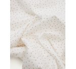 Housse pour table à langer  Yamile coton organique (GOTS) beige à  pois rose 50 x 70 cm