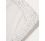 Housse pour table à langer  Yamile coton organique (GOTS) beige à  pois rose 50 x 70 cm