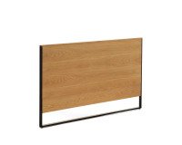Cabecero Taiana de chapa de roble y patas de acero con acabado pintado negro 160 cm