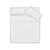 Set Teia fundas nórdica y de almohada algodón percal blanco bordado floral cama 180 cm